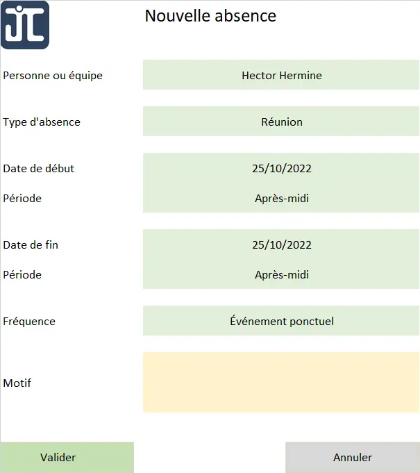La pose des jours d&rsquo;absence